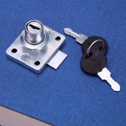Drawer Cupboard Lock with Tow Keys File Cabinet Lock Anti-theft Portable Multi-function Creative for School Hospital Bank