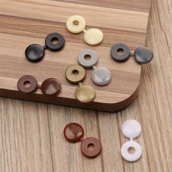 100Pcs Hinged Plastic Screw Cap Cover Fold Snap Protective Cap Button For Car Furniture Decorative Nuts Cover Bolts Hardware