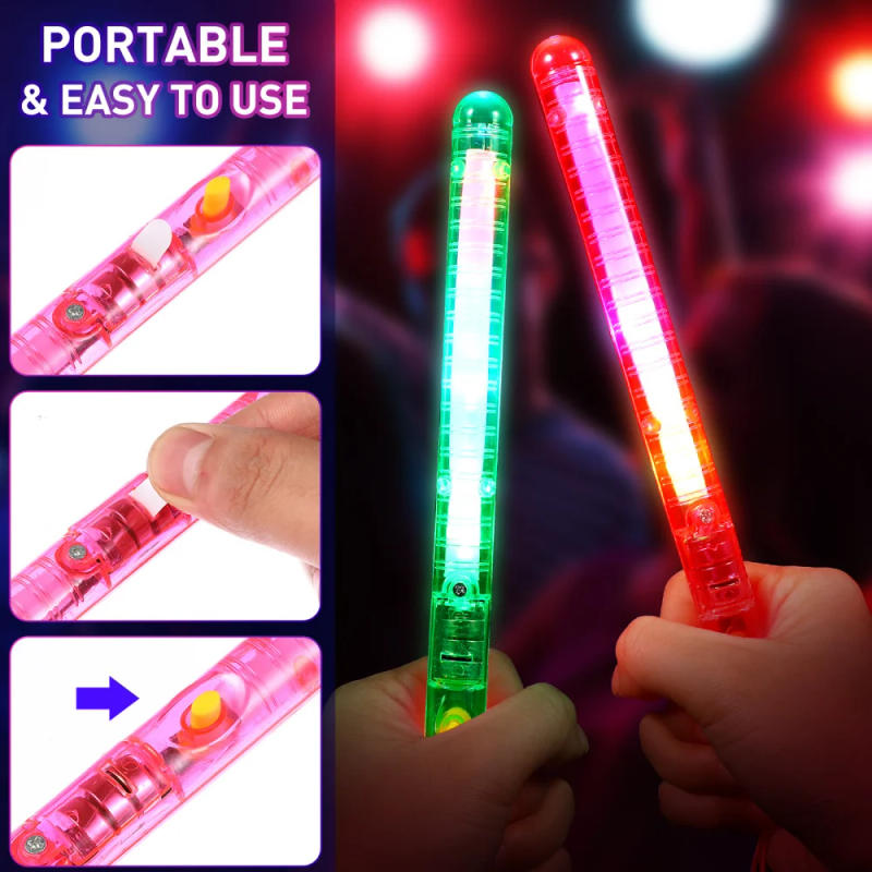 Description Picture 5 of itemFlashing LED Wand Sticks Glowing Cheer Wands Multicolor Light Up Wands Glow In The Dark Wand Stick for Wedding Party Favor