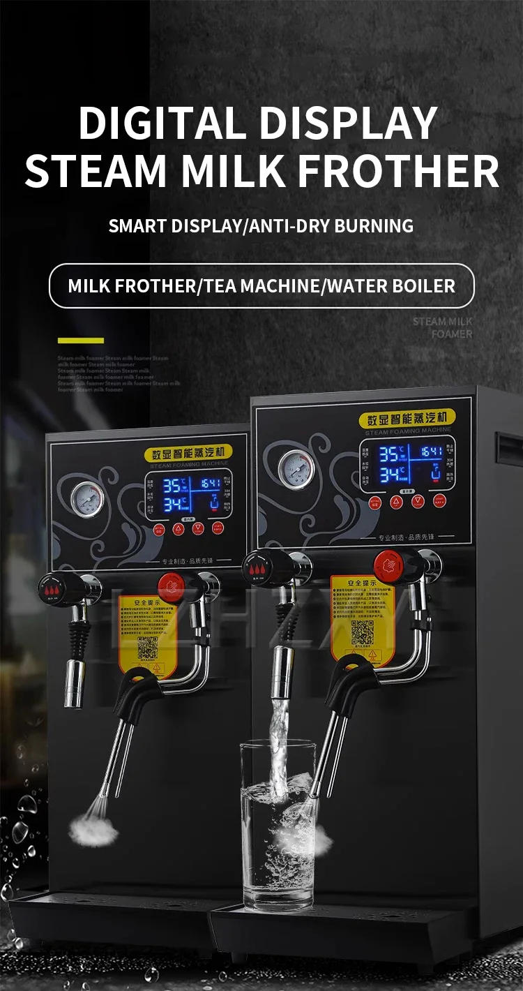 Description Picture 3 of itemCommercial Milk Frother Electric Boiling Water Machine Espresso Coffee Milk Foamer Smart Temperature Control Milk Foam Machine