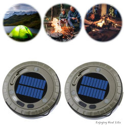 Solar Powered Outdoor Hanging Lights USB Charging Patio String Lights 2000mAh Portable Camping Lamp for Home Party Decor