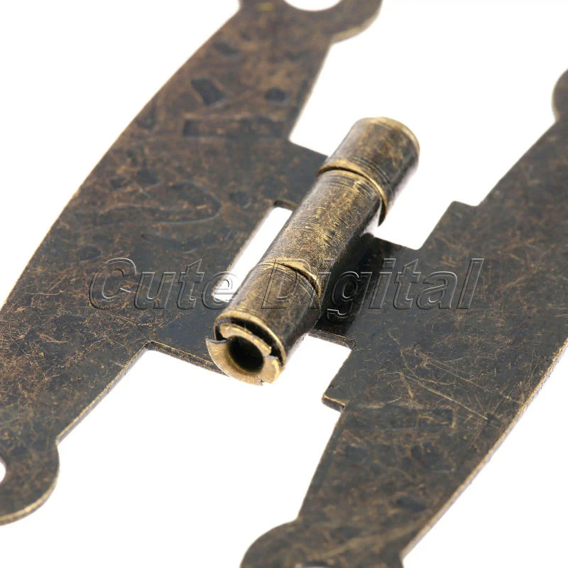 Description Picture 6 of item8Pcs Antique Bronze Hinges Retro Butt Hinges Antique Hinges Bronze with Screws for Wooden Jewelry Box Case 65x33mm with Screws