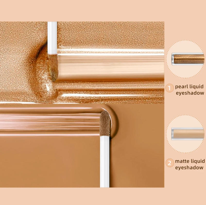 Description Picture 6 of itemQIBEST Double-head Glitter Liquid Eyeshadow Contour Blush Pigment Silkworm Shimmer Matte Natural Cheek Shadow Cream Eyes Makeup