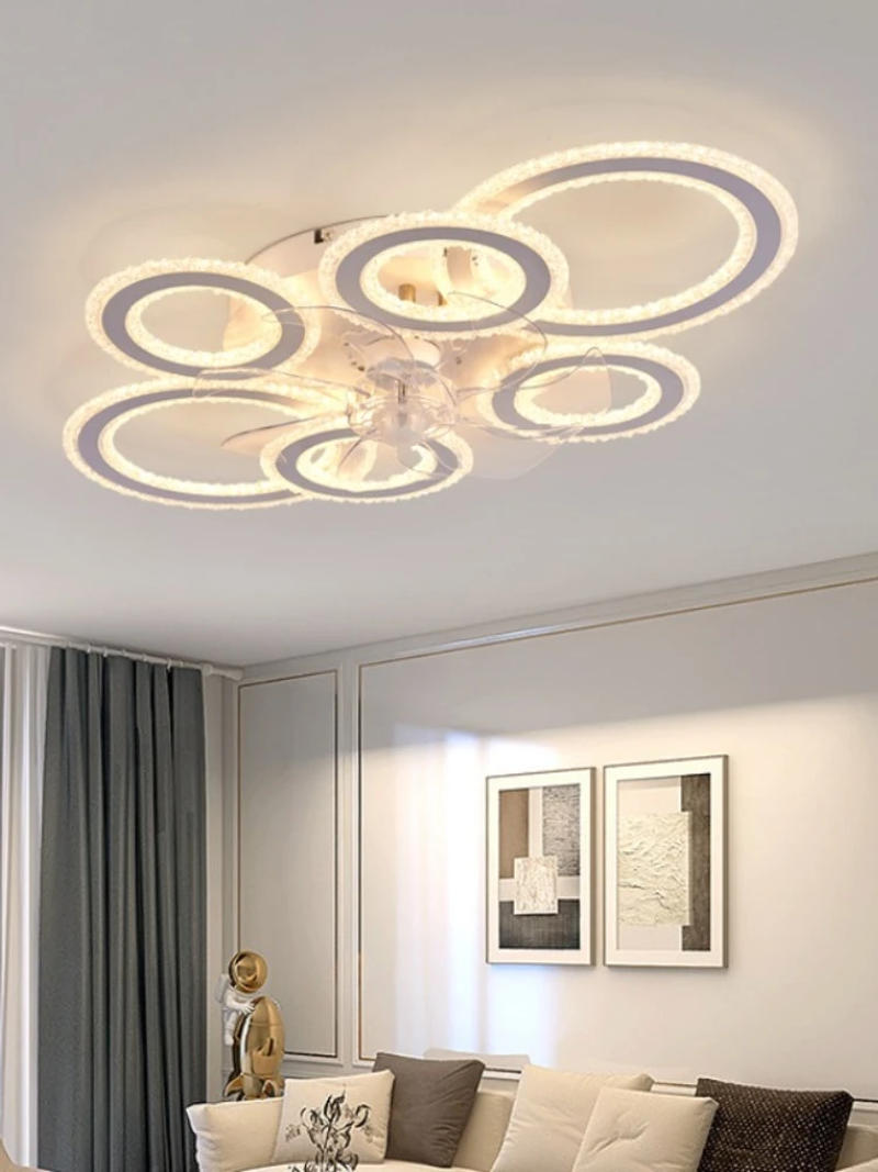 Description Picture 6 of itemLED Ceiling Light annular Crystal Modern Nordic Luxury Bedroom Living atmosphere Restaurant Remote with Dimmable Ceiling Light