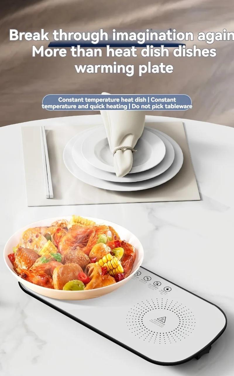 Description Picture 2 of itemFast Heating Food Electric Warming Tray Foldable Food Warmer Keeps Food Hot Constant Plate with Adjustable Temperature Control