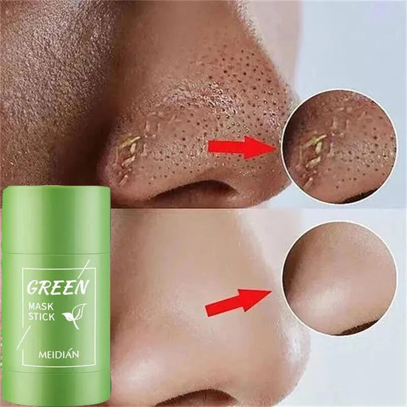 Description Picture 3 of itemFast Remove Blackhead Green Tea Solid Mask Clean Stick Mask Facial Dispel Acne Blemish Shrink Pores Oil Control Korean Skin Care