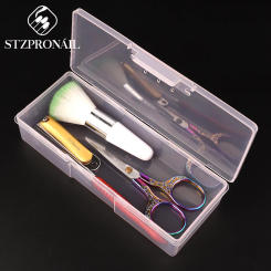 1pcs Nail Art Organizer Box Manicure Rectangle Storage Tools Nail Dotting Drawing Pens Buffer Files Organizer Case Container Box