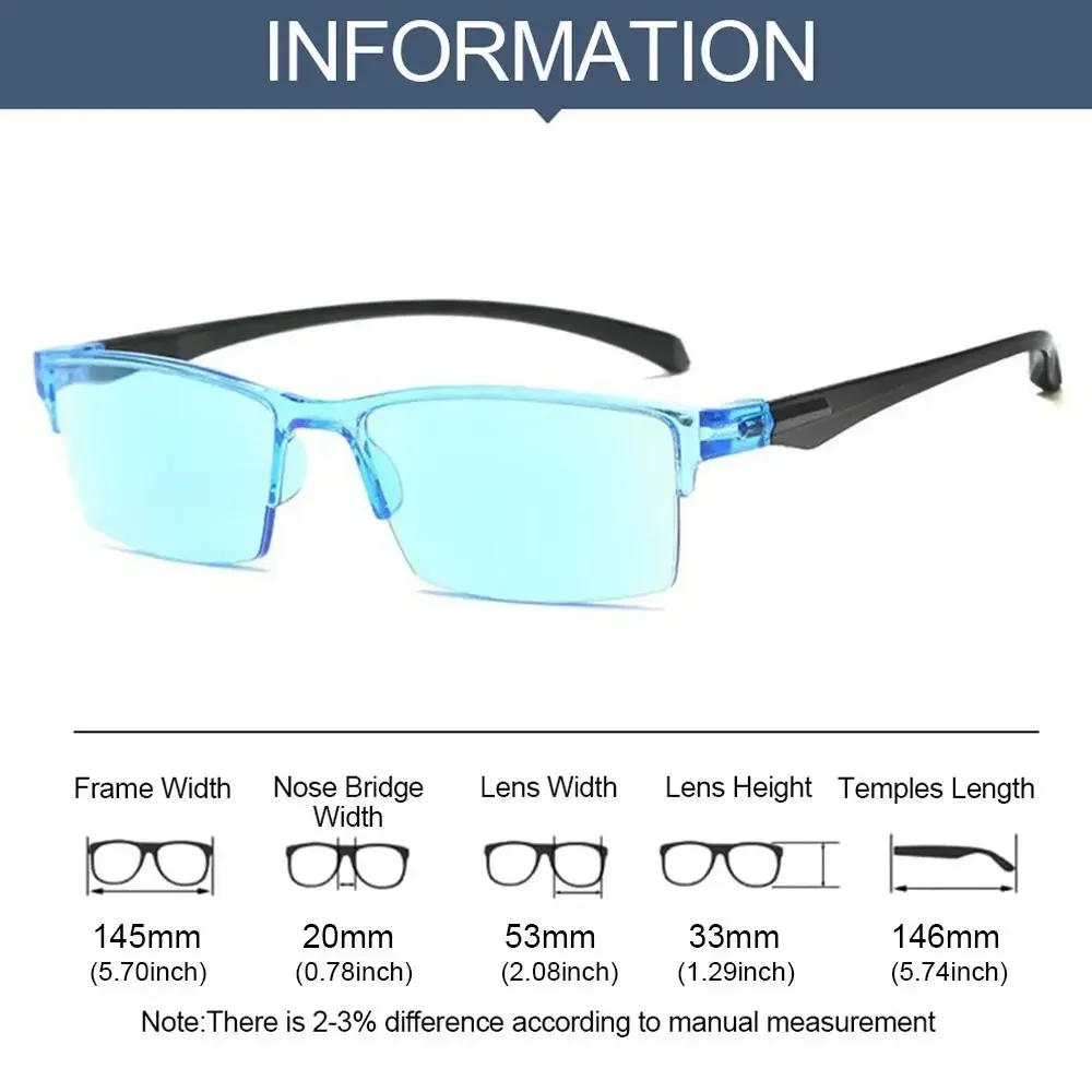 Description Picture 2 of itemSmart Automatic Zoom Reading Glasses Anti Blue Ray Eyeglasses Autofocus Power Half-Rim Near Far Computer Glasses