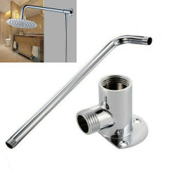 Stainless Steel Shower Arm Extension Arm Joint Shower Nozzle Accessories Bathroom Parts Fixed Base Bracket Corrosion-resistant