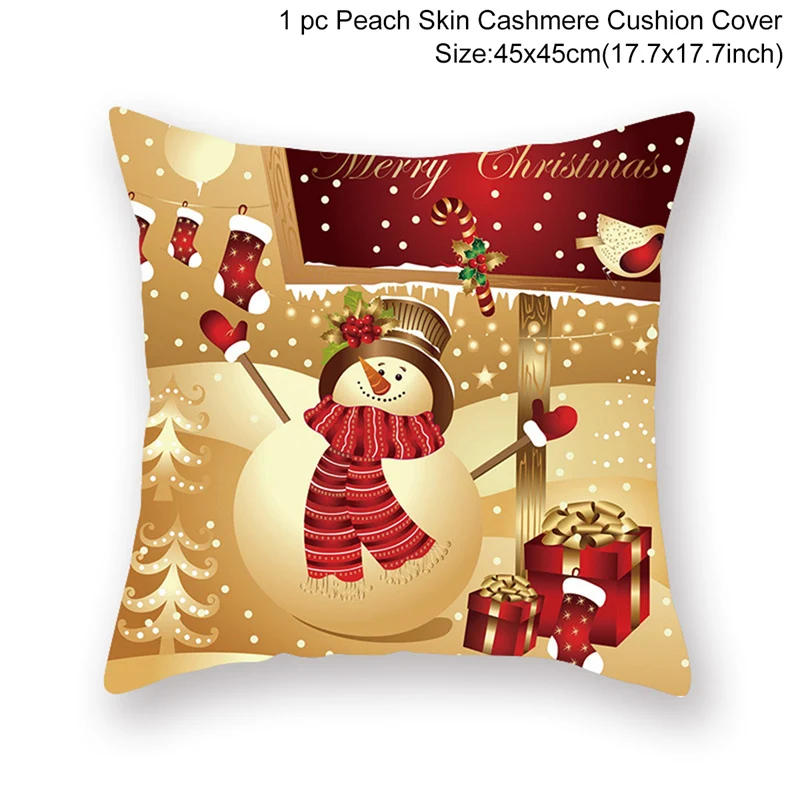 Description Picture 6 of item45x45cm Christmas Cushion Cover Pillowcase Merry Christmas Decorations Cushion Pillow Cases Home 2025 Xmas Gifts Pillow Covers
