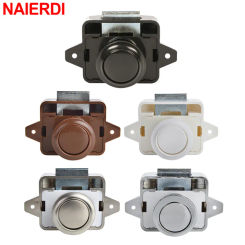 NAIERDI 10PCS Black Camper Car Push Lock 26mm Chrome RV Caravan Drawer Lock Cabinet Drawer Latch Button Locks for Boat Motor