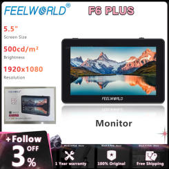 FEELWORLD F6 PLUS V2 4K Monitor 6 Inch on Camera DSLR Field Monitor 3D LUT Touch Screen IPS FHD 1920x1080 Video Camera