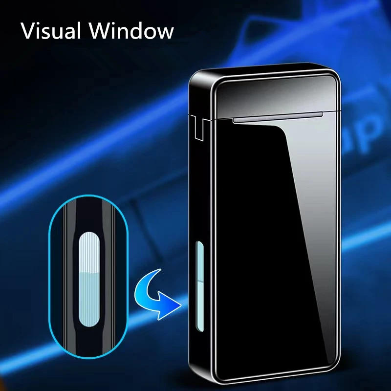 Description Picture 6 of item2023 New Windproof Metal USB Lighter Torch Lighter Jet Dual Plasma Arc Lighter Gas Electric Butane Chargeable Pipe Cigar Lighter