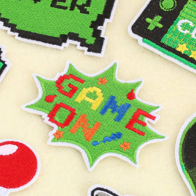 Description Picture 5 of item8PCS/SET Embroidery Game Machine Joystick Series Patch Set Custom Iron on Transfers for Clothing DIY Apparel Sewing Supplies