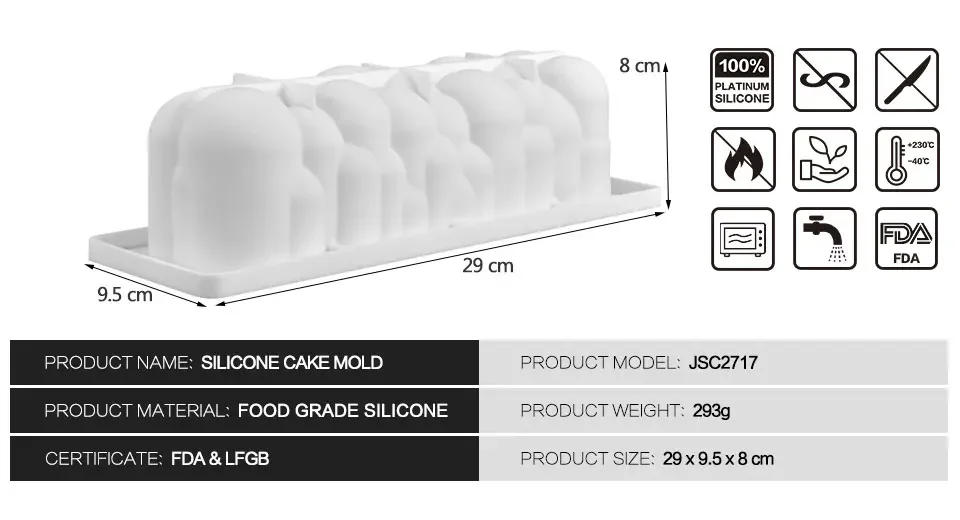 Description Picture 4 of itemSILIKOLOVE 3D Cloud Series Silicone Mold Art Cake Mould DIY Homemade Baking Tools Bubble Spiral Desserts Mousse Mold