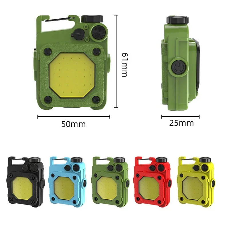 Description Picture 3 of itemMultifunctional LED Work Light Outdoor Emergency Flashlight Mini Keychain Light USB Rechargeable COB Large Floodlight