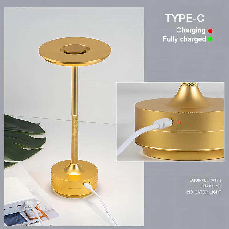 Description Picture 5 of item2pcs Table Lamp Rechargeable LED Night Light Bedroom Lamp Wireless Bedside Room Lights Living Room Lights Space Design Decor