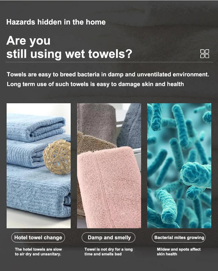 Description Picture 6 of itemBathroom Luxury Wall-Mounted Waterproof Electric Towel Warmer Rail Towel Radiator Heated Towel Rack