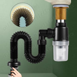 Retractable Deodorizing Filter Kitchen Sink Drain Anti Clogging Home Sink Hose Sink Deodorant Strainer Drain Sewer Pipe Bathroom