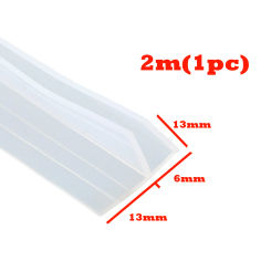 2m F-Shaped Seal Strip Waterproof Bath Shower Screen Door Seal For Glass Draft Stopper Office Balcony Door Window-Seal Gap