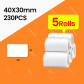 White 5Rolls 40X30mm