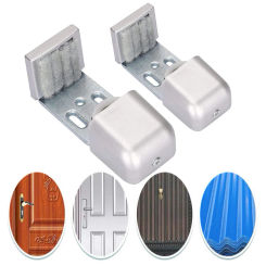 1pcs Sliding Door Rails Adjustable Barn Steel Door Floor Guide Roller Wall Mount Bottom Sliding Limit Door Stop Home Improvement