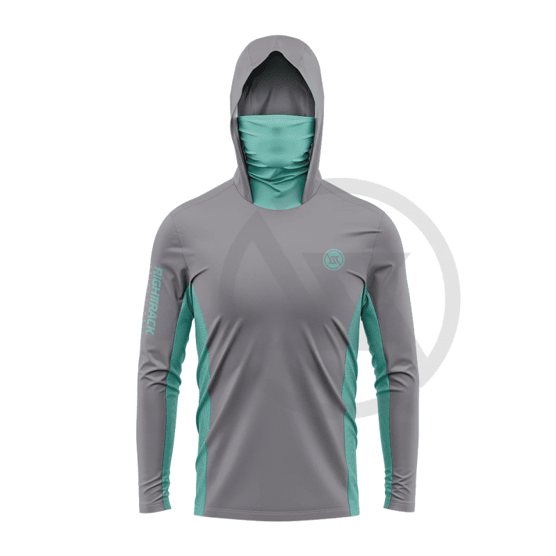 Description Picture 5 of itemRIGHTTRACK Mask Hoodies Contrast Fishing Clothing UPF50+ UV Hunting Climbing Camping Hiking Breathable Outdoor Apparel