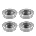 4PCS Recessed Furniture Handle Cabinet Drawer Round Finger Pull Sliding Door Handle Recessed Flush Pocket Inset Edge Pulls