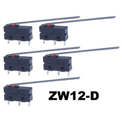 5PCS ZW12-D Micro Switch 10mm x 20mm Reset Switch 3 Pin 5A 250VAC ZW12 Series Tact Switch Non Locking