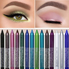 14-color Fashion Eyeliner Pencil Long-lasting Waterproof Professional Perform Stage Makeup White Color Eyeliner Pen Cosmetics