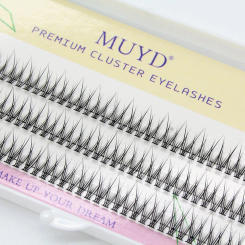 Premium Dovetail Eyelashes Extension V Shape Natural Soft Silk Cluster False Mink Individual Faux Lashes Eyelash Makeup Beauty