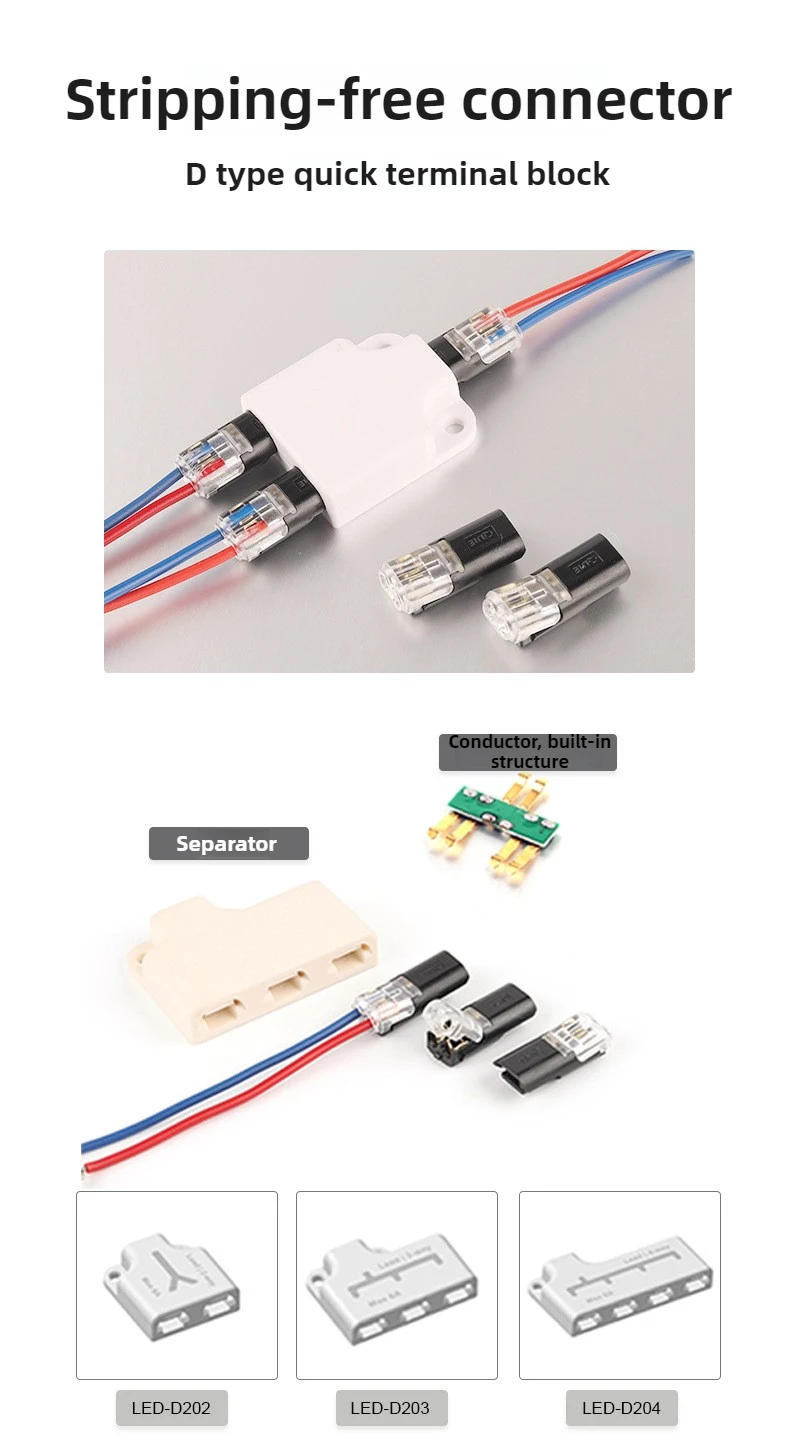 Description Picture 2 of itemWire Connector Set Electrical Cable Splitter With Connector for Audio Auto Moto Lighting System Single Color LED Strips