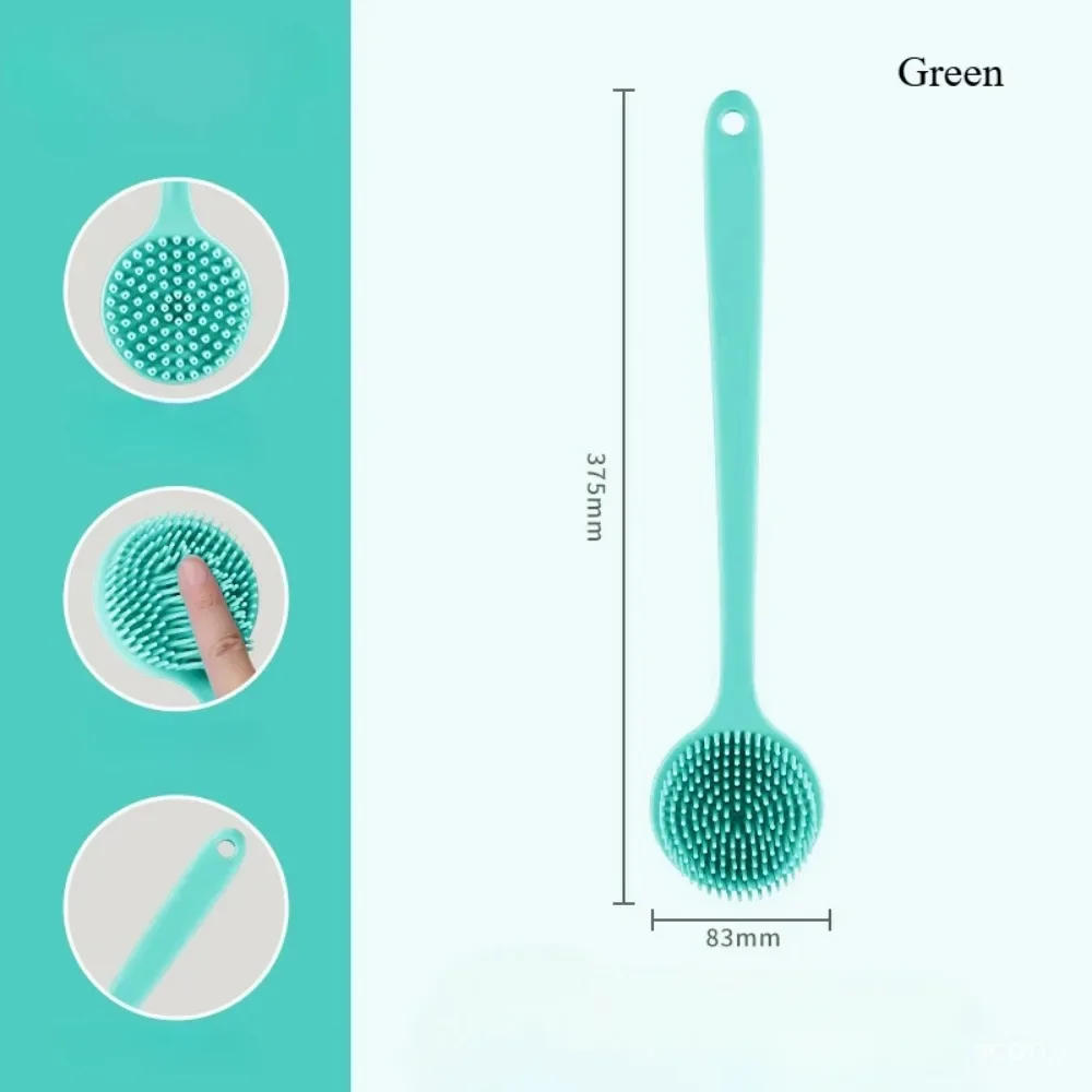 Description Picture 4 of itemSoft Silicone Body Scrubber Back Brush Bath Shower Brush with Handle Exfoliating Back Scrub Skin Massager Body Care Bath Supplie