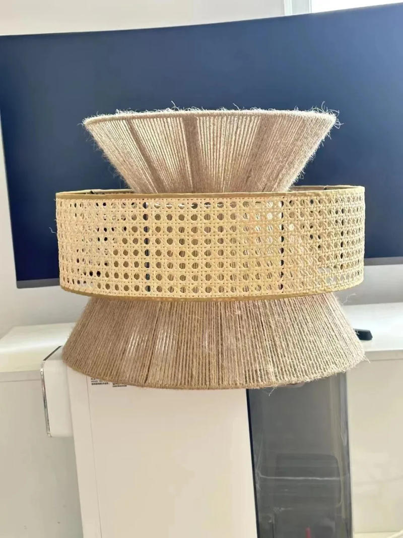 Description Picture 5 of itemVintage Wabi Sabi Handmade Hemp Rope Chandelier B&B Restaurant Bar Cafe Dining Room Led Pendant Lights Hanging Lamp Fixture