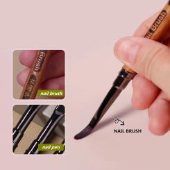 1PC Sandalwood Gel Painting Brush Nail Art For Gel Tip Extension Acrylic Builder Accessory Nail Art Brushes