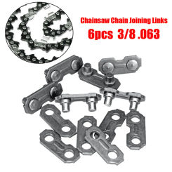 6Pcs Stainless Steel Chainsaw Chain Joiner Link Chain Joint For Joinning 3/8 .063 Chains For Woodworking Chainsaw Parts