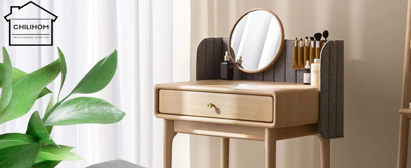 Description Picture 2 of itemVanity Stool Vanity Chair Saddle Cushion Ottoman Stool Chair with Solid Wood Legs, Modern Piano Bench Makeup and Foot Stool