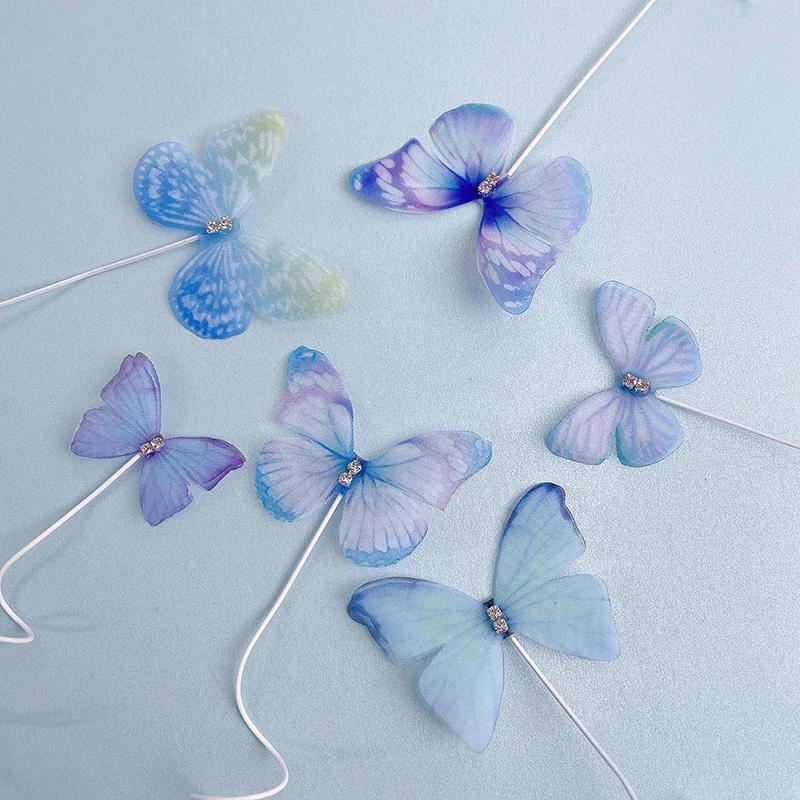 Description Picture 3 of item3D Butterfly Happy Birthday Cake Topper for Wedding DIY Party Baby Shower Girls Dessert Cupcake Decorations Cake Tool