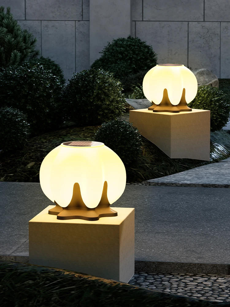 Description Picture 3 of item2591-1 IP65 Solar Led Lights Waterproof Garden External Lamp for Villa Door Post Lantern Decoration Courtyard Street