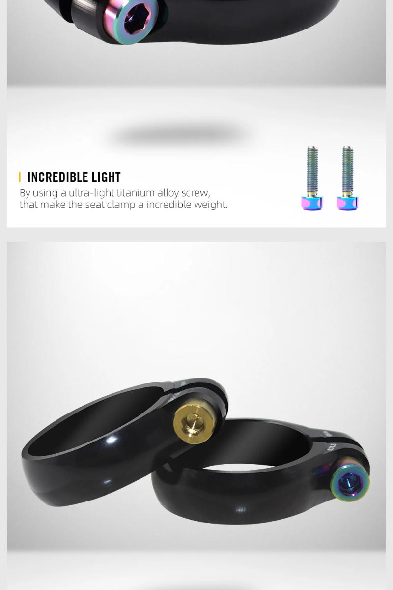 Description Picture 5 of itemRoad Bicycle Seat Post Clamp Super Light Titanium CNC Alloy Saddle MTB Bike for 27.2/31.8/31.6/34.9mm Seatpost Clamps Bike Parts