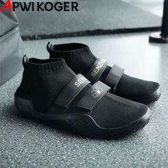 Mens Deadlift Shoes Lifting Shoes Anti-Slip Barefoot Fitness Shoes Breathable Professional Weightlifting Shoes for Powerlifting