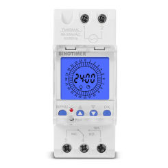 24hours Digital Analogue Din Module Time Switch AC85-265V Backlight Large LCD Display Industrial Timers Controller 16A 30A Relay