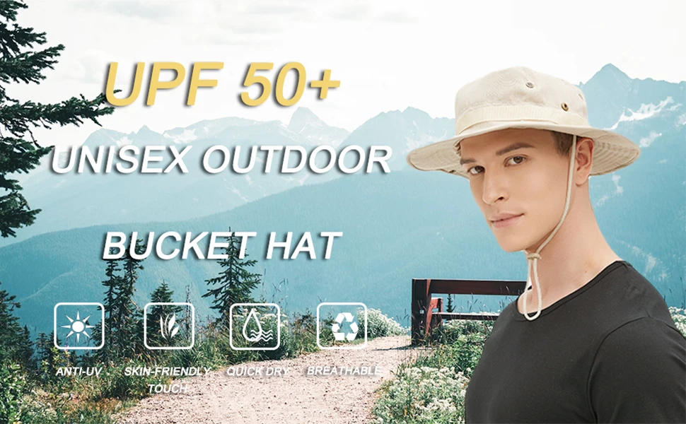 Description Picture 2 of itemUPF 50+ Sun Protection Hat for Anglers Foldable Breathable Quick Dry Windproof Men's Women's Bucket Boonie Safari Fishing Hat