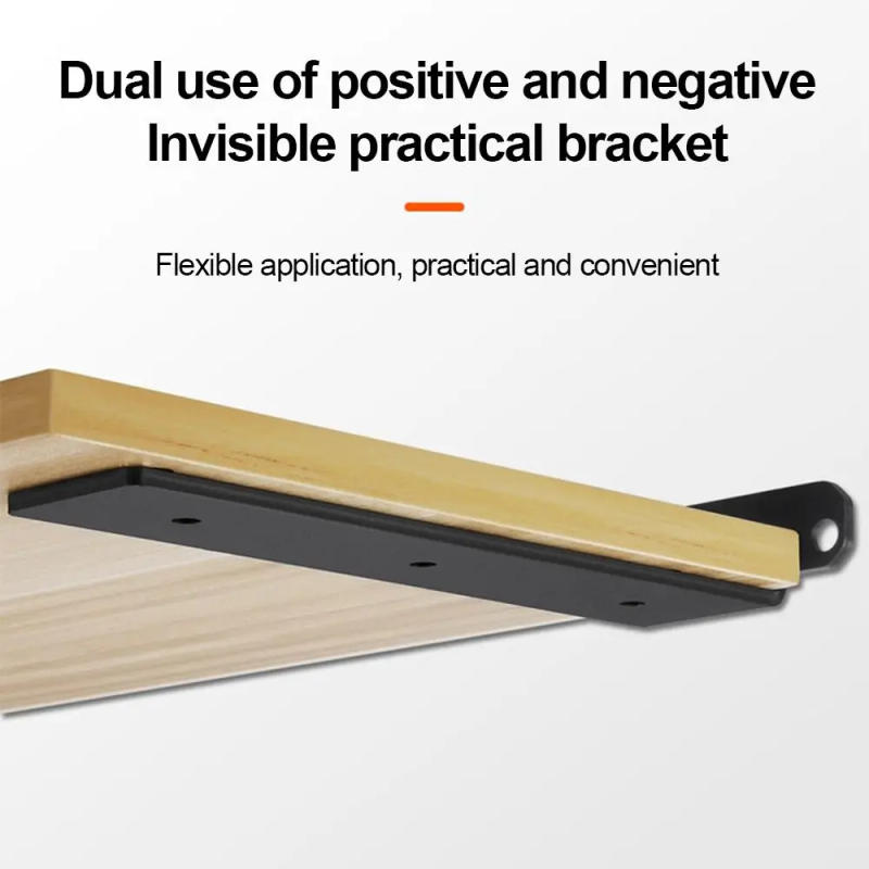 Description Picture 5 of itemConcealed Shelf Support Wall Mounted Furniture Holder Holder Hardware Right Angle Bracket Desk Shelf
