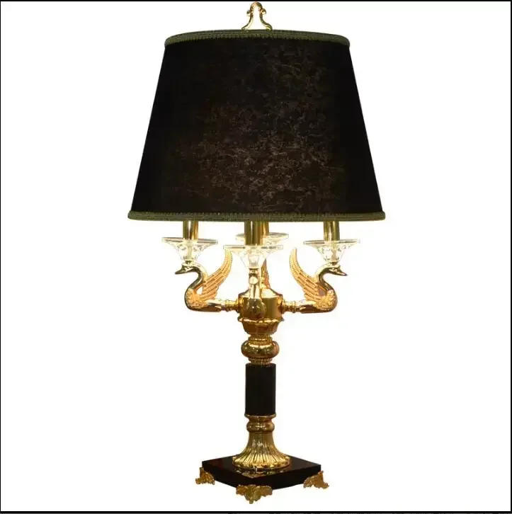 Description Picture 5 of itemGolen Crystal Table Lamp D40cm H76cm Crystal Desk Lamp European Style E14 Bedroom Bedside Lighting Fixture Lamp