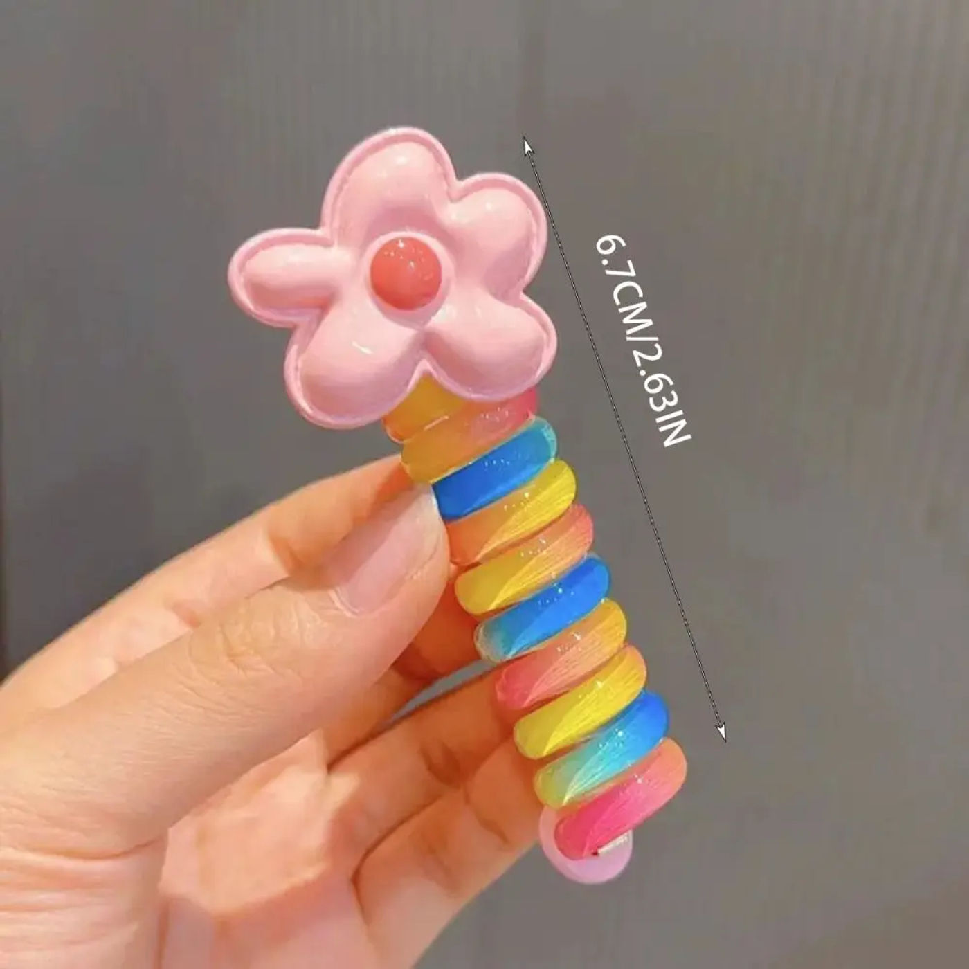 Description Picture 3 of itemBowknot Telephone Wire Hair Bands New Hairstyle Tool Plastic Hair Weaving Artifact Ponytail Hair Rope Girl