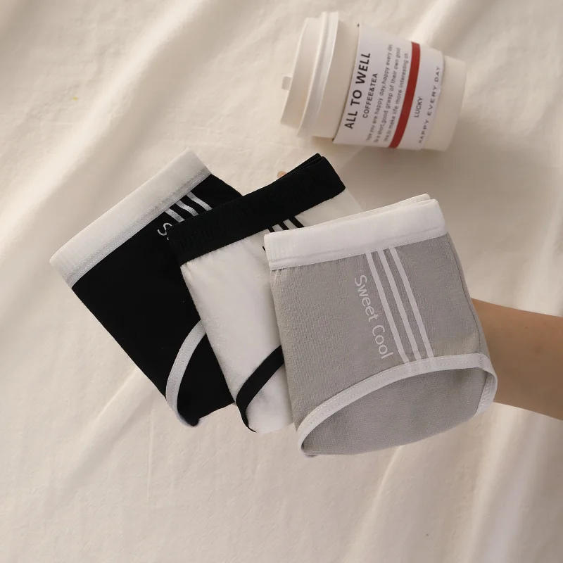 Description Picture 6 of item3PCS Soft Intimate Underwear Sports Lingerie for Ladies Mid-rise Women's Panties Comfortable Briefs Sexy Underpanties Underwears