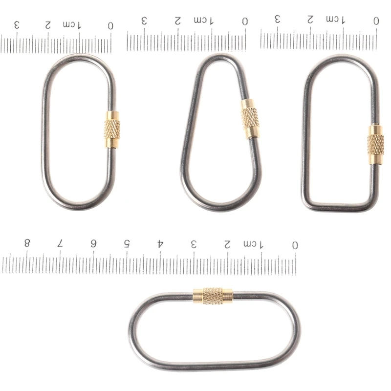 Description Picture 5 of itemfor Titanium Alloy Carabiner Outdoor Climbing Camping Carabiner Locking Hook Screw D Buckle for Key Chain Multi Tools