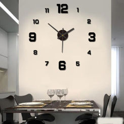 Creative Frameless DIY Wall Clock Wall Mechanism With Arrows Decal Home Silent Clock Living Room Office Wall Decoration