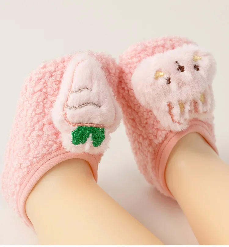 Description Picture 4 of itemWinter Warm Baby Slippers Toddler Plush Floor Sock Shoes Boys Girl Children Soft Anti-slip Walking Shoes Indoor Home Kids Shoes
